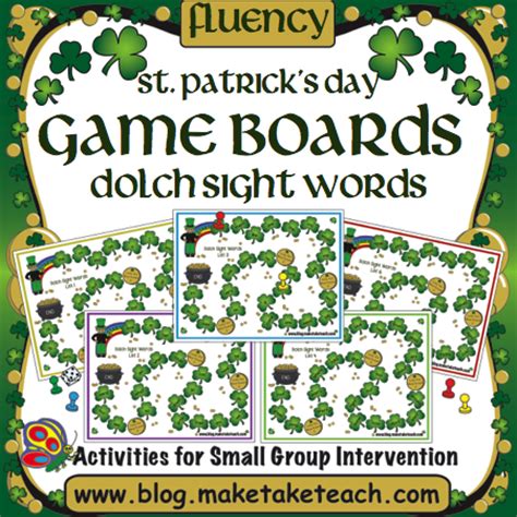 St Patrick S Day Sight Word Games Make Take Teach