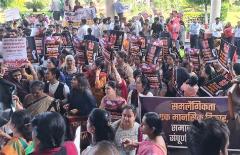 Indore Women Protest Against Same Sex Marriage