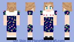 Old Floral Dress Minecraft Skin