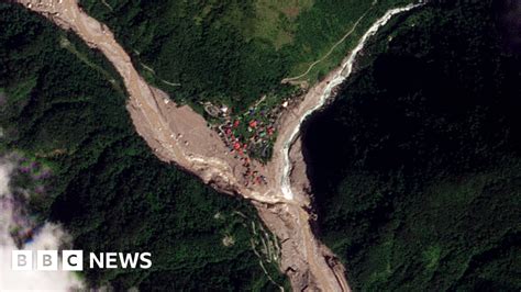 Sikkim Satellite Images Show Devastating Himalayan Floods Bbc News