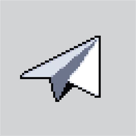 Pixel art illustration paper plane. Pixelated paper plane. paper plane ...