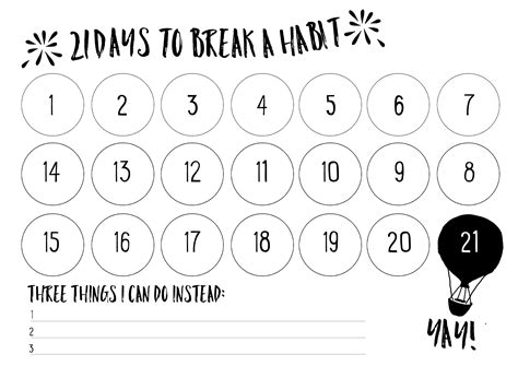 How To Break A Bad Habit Step 4 Break A Habit 21 Days Habit Day