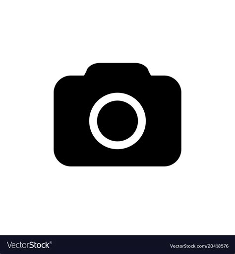 Camera Icon In Flat Style Royalty Free Vector Image