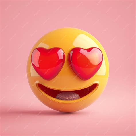 Heart Eyes Emoticon Icon Illustrate A Cheerful Yellow Emoticon With Heartshaped Eyes In A Rich