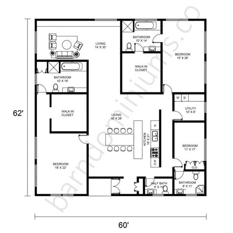 Barndominium Floor Plans With Two Master Suites Master Suite Bedroom