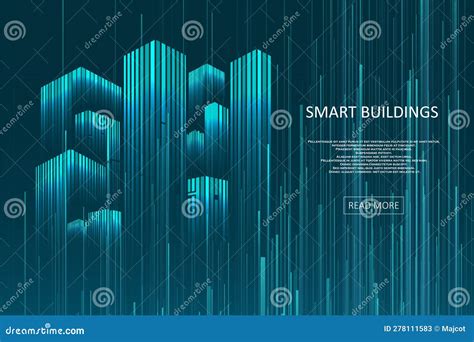 Smart Building Concept Design For City Illustration Stock Vector