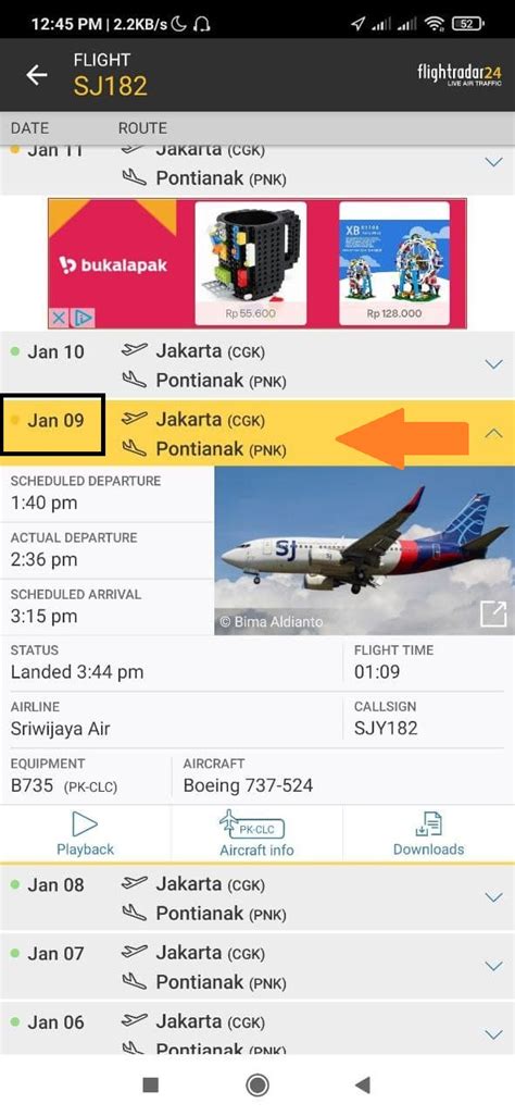 Cara Melihat Data Kecelakaan Sriwijaya Air Sj Via Flightradar