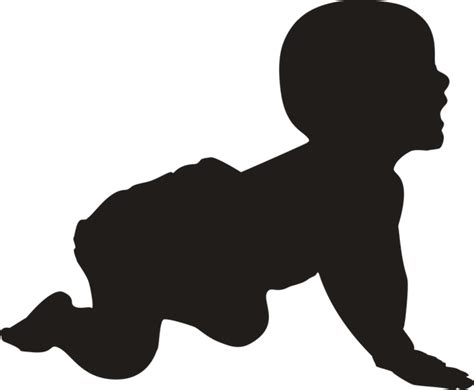 Download Silhouette, Baby, Crawling. Royalty-Free Stock Illustration ...