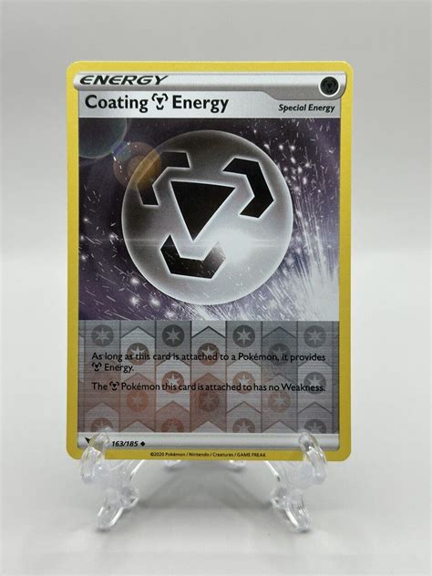 🔥pokémon Tcg Coating Metal Energy 163185 Reverse Holo Vivid Voltage M