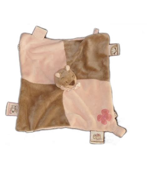 Doudou Plat Ecureuil Rose Taupe Noukie S Noukies Amtoys