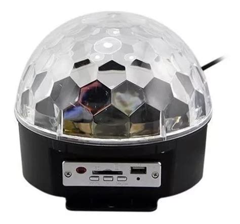 Parlante Con Luces Led Bola Magica D Cristal Ritmica Y Usb En Venta En