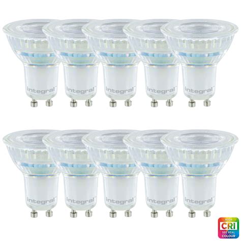 10 X Real Colour Gu10 Led 5w 400lm Dimmable 10 Pack 36° 3000k Warm