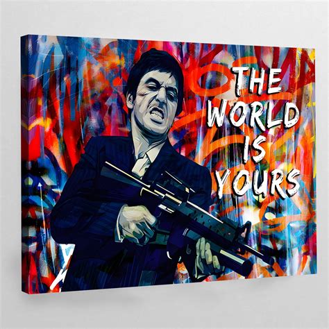 Scarface Graffiti Wall Art | Luxury Art Canvas