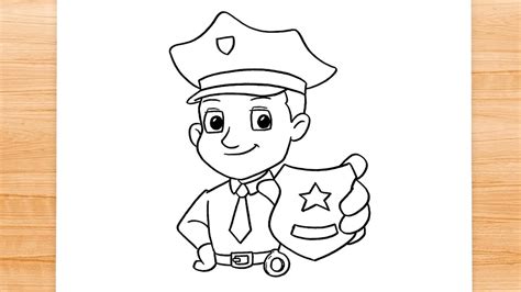 How To Draw Policeman Youtube