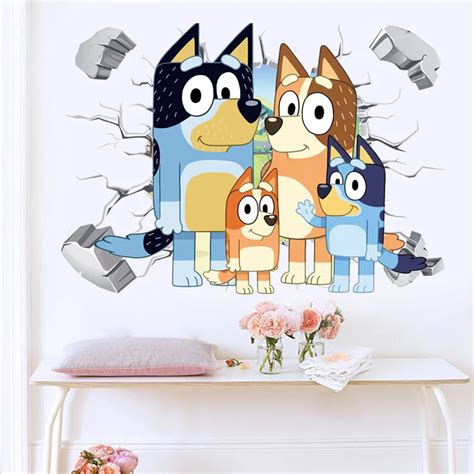 Cartoon Dog Wall Stickers Children Kid Bedroom Living Room Wall