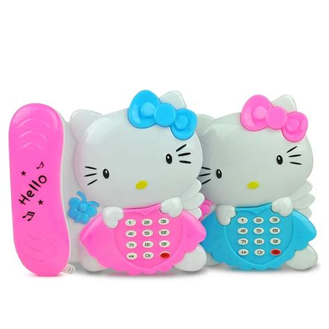 2017 New Hello Kitty Hello Kitty Cartoon Phone With Light Music Phone