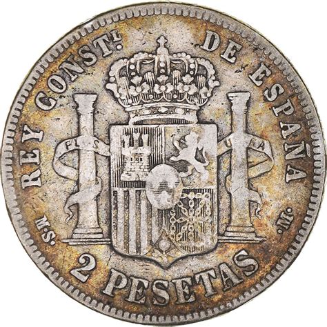 M Nze Spanien Alfonso Xii Pesetas Madrid Ss