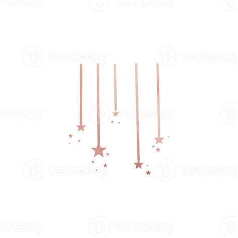 Estrellas Decorativas Metalizadas Rosas Png