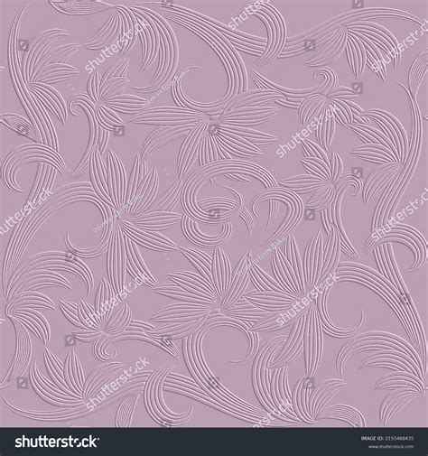 Embossed Floral Line Art Tracery D Stock Vector Royalty Free