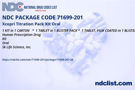 Ndc Package 71699 201 28 Xcopri Titration Pack Kit Oral