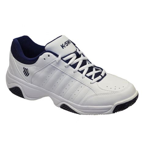 K-Swiss K Swiss Grancourt III White / Navy (A7) 03354109 Mens Tennis ...