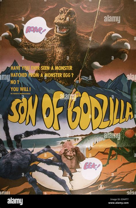 SON OF GODZILLA, (aka KAIJUTO NO KESSEN: GOJIRA NO), US poster, 1967 ...