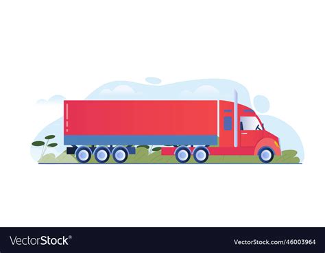 Logistic transport truck concept Royalty Free Vector Image