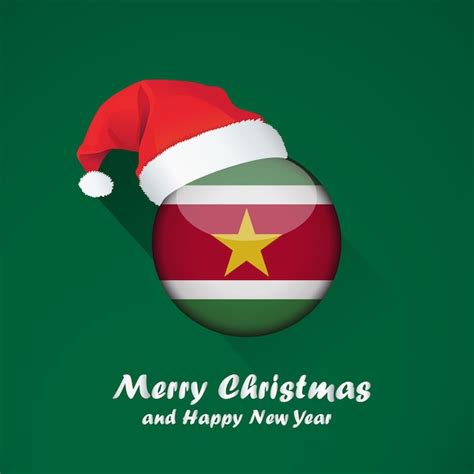 Bandera De Surinam Feliz Navidad Y Pr Spero A O Nuevo Dise O De Fondo