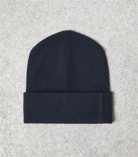 Brunello Cucinelli Blue Cashmere Beanie Harrods UK