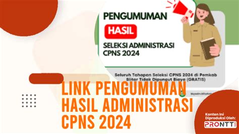 Link Pengumuman Hasil Seleksi Administrasi CPNS 2024 Semua Kabupaten