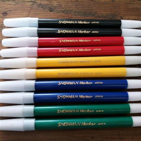 Lusin Spidol Kecil Warna Snowman Marker Pencil Type Murah