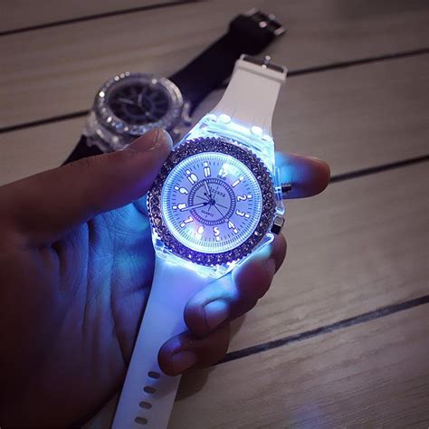 Geneva Led Light Flash Luminous Watch Personality Trends Students