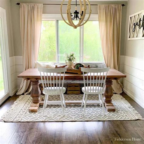 Neutral Dining Room With Wood Table Soul Lane