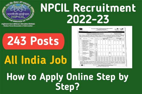 NPCIL Recruitment 2022 2023 Notification For 243 Posts Online Form