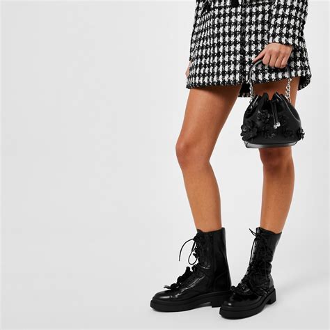 Jimmy Choo Small Flower Bon Bon Bag Women Black Flannels