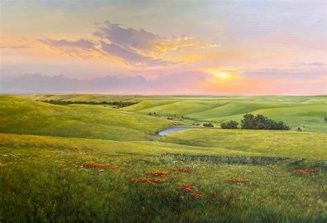 Kansas Flint Hills Serenity - Original painting (Prints Available