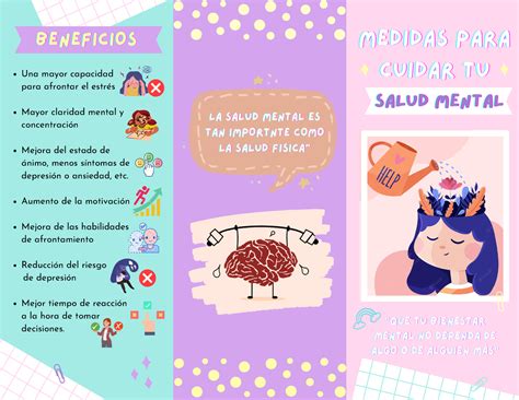 Triptico De Salud Mental Medidas Paramedidas Paramedidas Para Cuidar