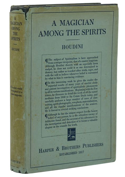 A Magician Among The Spirits Von Houdini Harry Near Fine First