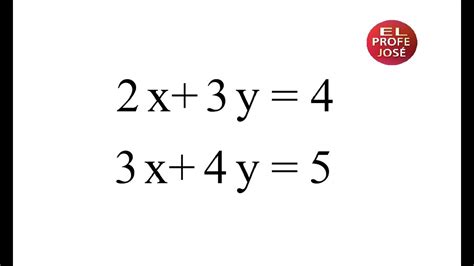 ClasificaciÓn De Los Sistemas De Ecuaciones De 2x2 Youtube