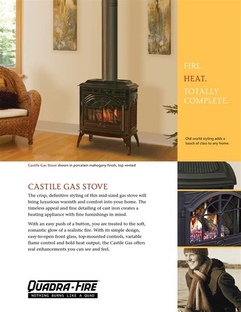 QUADRA-FIRE CASTILE GAS STOVE SPECIFICATIONS Pdf Download | ManualsLib