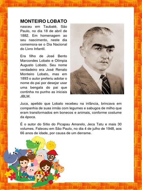 Pesquisa Sobre Monteiro Lobato - Monteiro Lobato: o escritor brasileiro criador do Sítio do Picapau ...