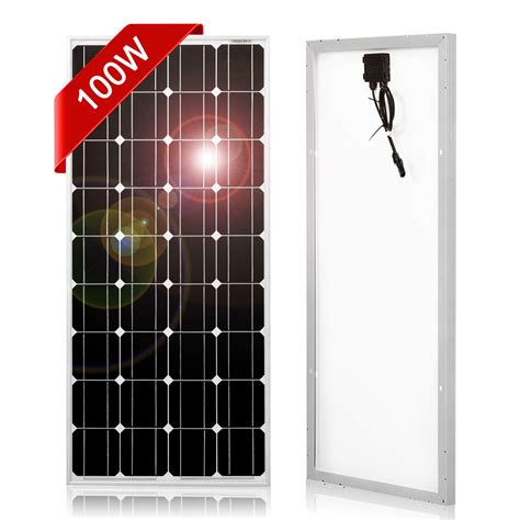 DOKIO Pannello Solare 100W 12V Monocristallino Fotovoltaico Impianto