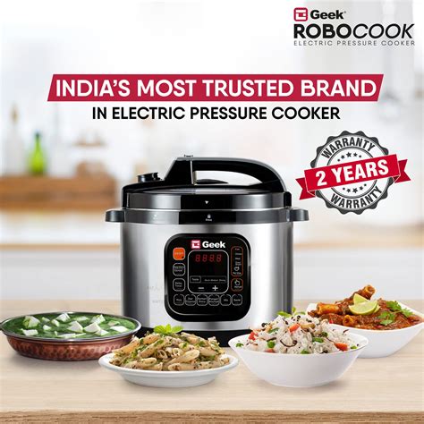 Geek Robocook Zeta Litre Electric Pressure Cooker With Non Stick Pot