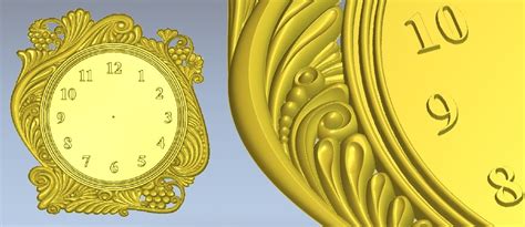 Clock Stl File Download Relief For Cnc Machining Dxf Downloads