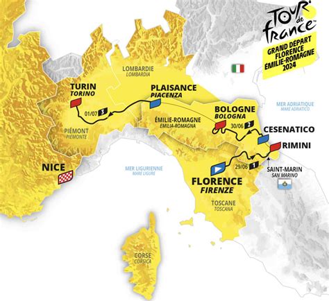 Le Tour de France 2024 s'élancera d'Italie, depuis Florence
