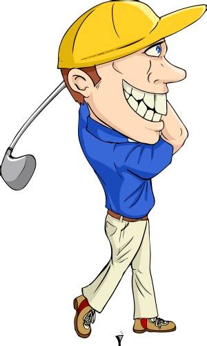 Cartoon Golfer Royalty Free Vector Image Vectorstock