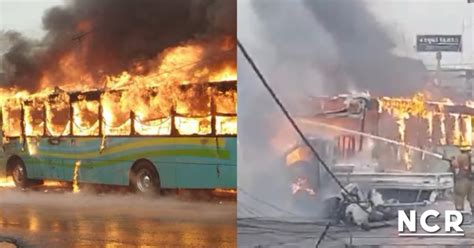 Videos Colisi N Entre Bus Y Cami N Provoca Voraz Incendio Y Cobra La