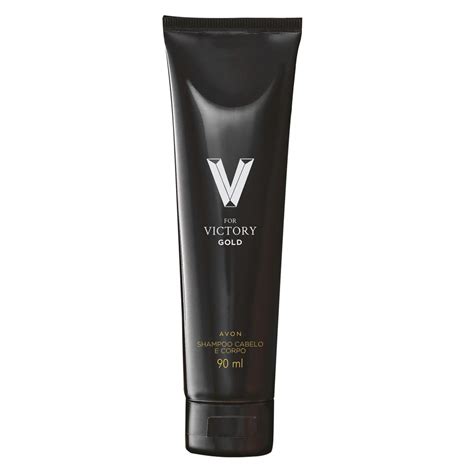 Avon V for Victory Gold Shampoo Cabelo e Corpo - 90ml | Shopee Brasil