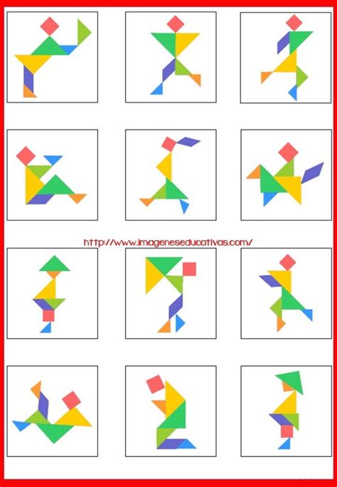 Tangram Imprimible Fórmulas Geométricas