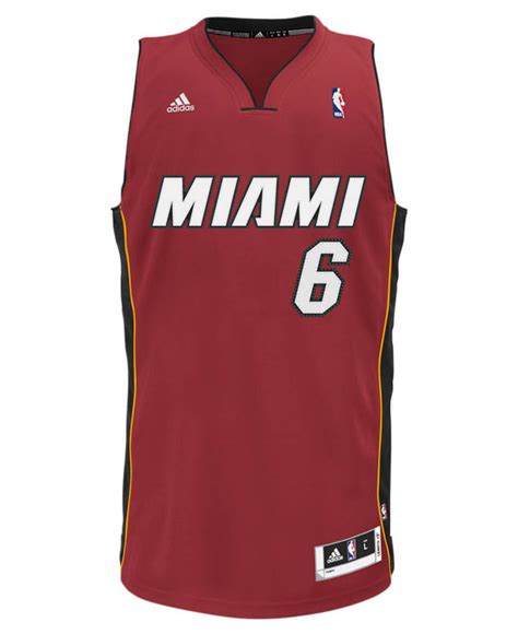 adidas Men's Miami Heat Lebron James Jersey in Red for Men - Lyst